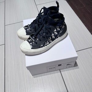 Dior Deep Blue High-Top Sneakers